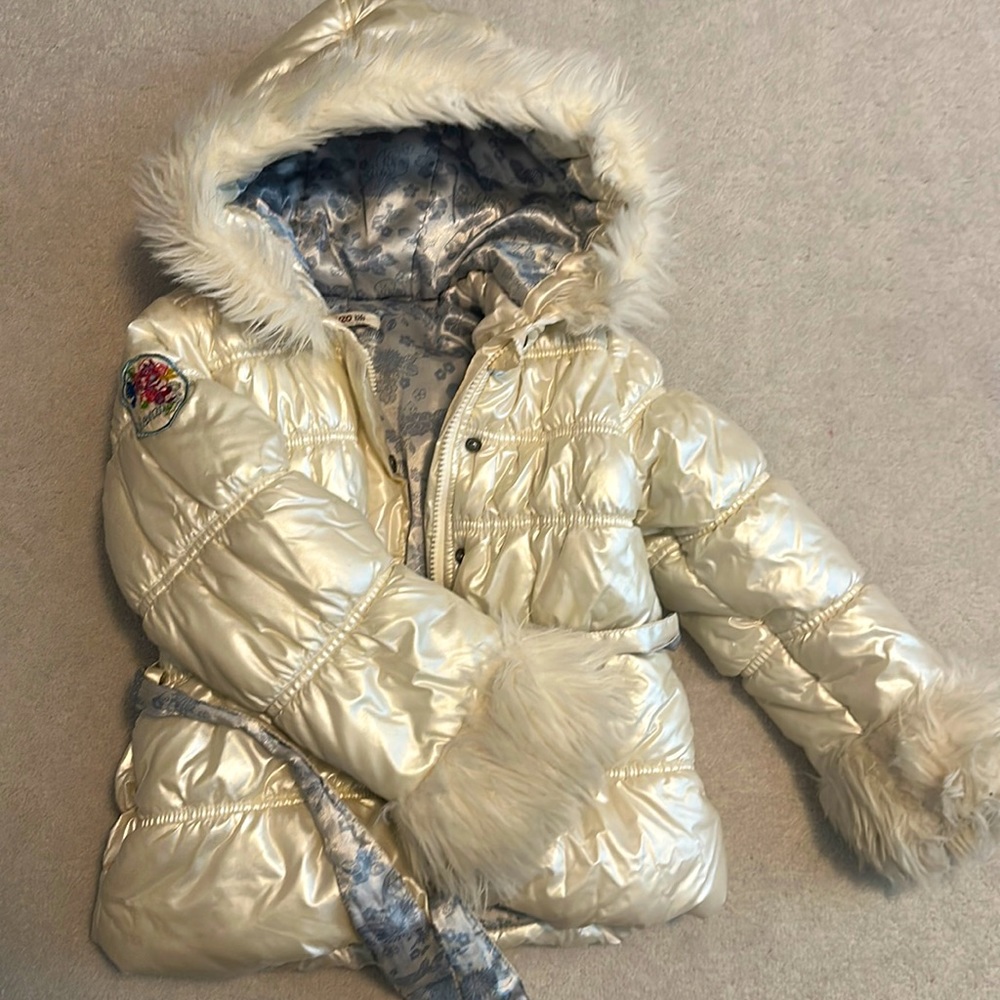 Kenzo Kids Pearl White Winter Jacket